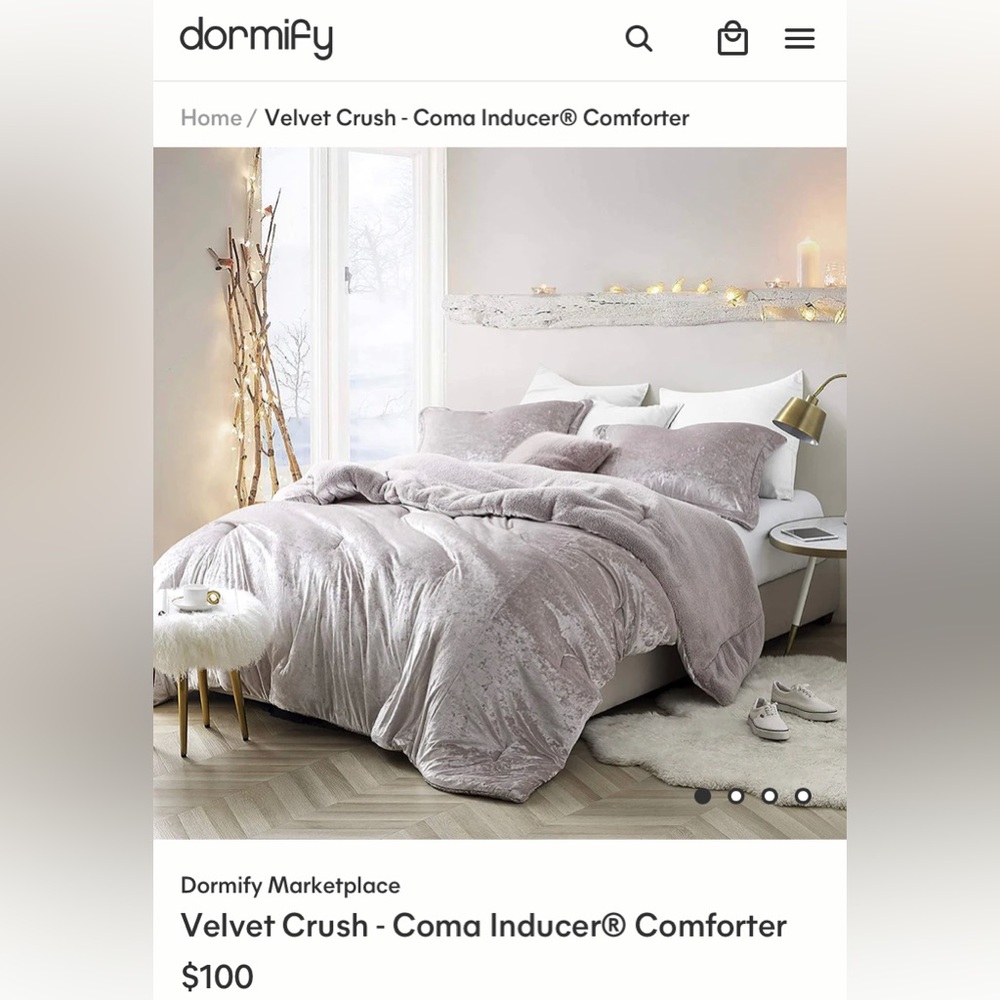 Dormify Twin XL comforter in champagne pink